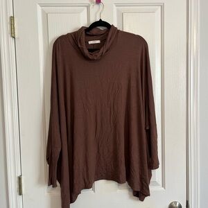 Brown Cowl Neck Women Sweater